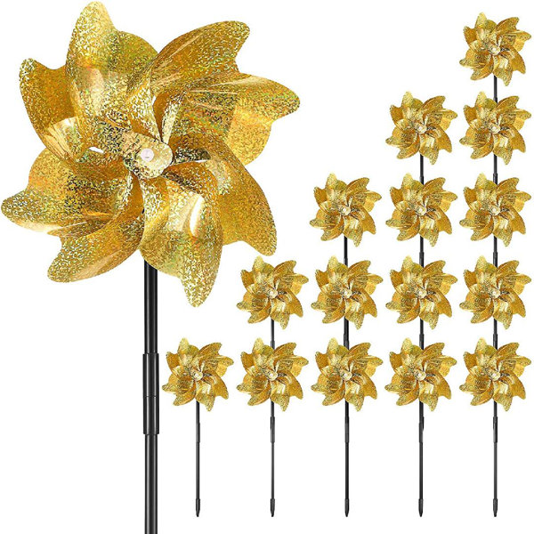 Arlmont & Co. 16 Pieces Pinwheels With Stakes 20.5 Inches Pinwheel